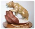 Soapstone Carving and Sculptures - Golden Steatite Bear